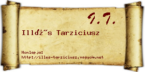 Illés Tarziciusz névjegykártya