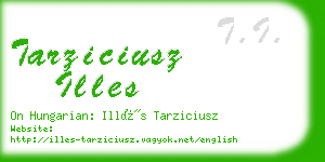 tarziciusz illes business card